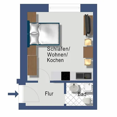 Schleiblick Sparzimmer 1 Lägenhet Rabenkirchen-Faulück